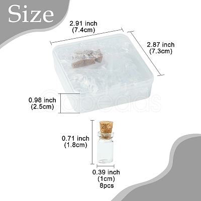 18Pcs Glass Jar Glass Bottle Bead Containers CON-FS0001-16-1
