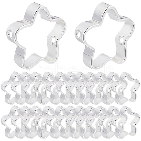 100Pcs Rack Plating Brass Bead Frames KK-SP0002-26S-1