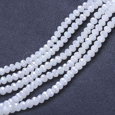 Electroplate Glass Beads Strands X-EGLA-A034-J6mm-B07-1