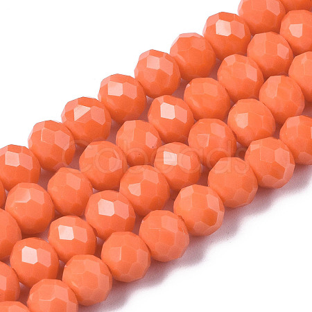 Opaque Solid Color Glass Beads Strands X-EGLA-A034-P6mm-D20-1