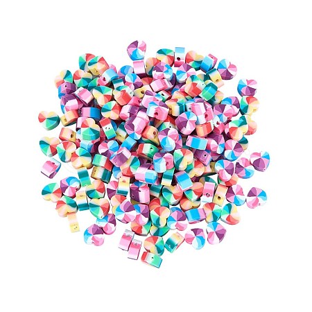 200Pcs 2 Colors Handmade Polymer Clay Beads CLAY-SZ0001-07-1