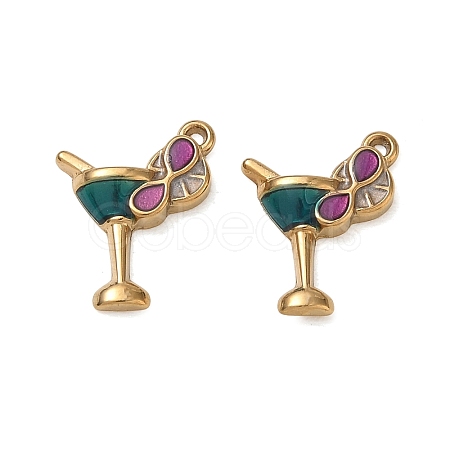 304 Stainless Steel Enamel Pendants SA-CBA7876-40G-01-1