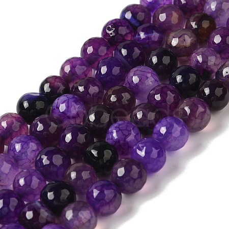 Dyed & Heated Natural Dragon Veins Agate Beads Strands G-P539-A01-18-1