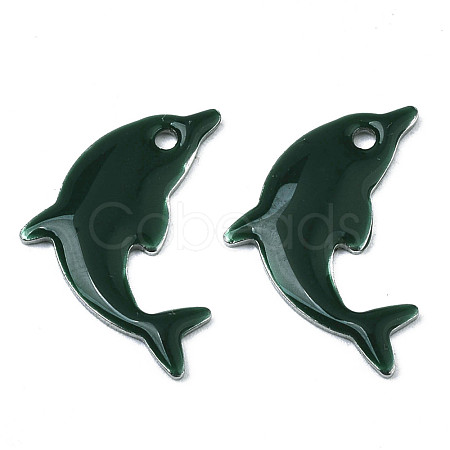 201 Stainless Steel Enamel Pendants STAS-N088-16D-1