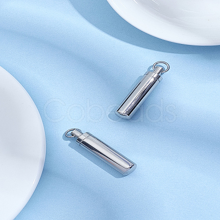 2Pcs 304 Stainless Steel Openable Pendants STAS-LP0002-73-1