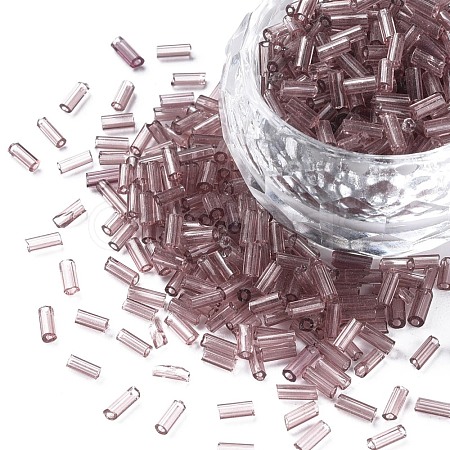 Transparent Glass Bugle Beads SEED-N005-001-C09-1