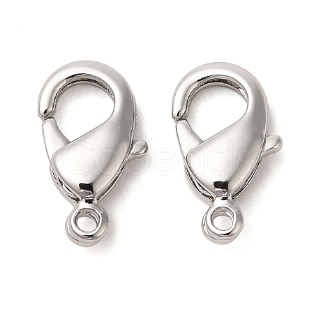 Rack Plating Brass Lobster Claw Clasps KK-F090-27P-01-1