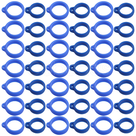 60Pcs 2 Style Silicone Pendant SIL-GF0001-43F-1