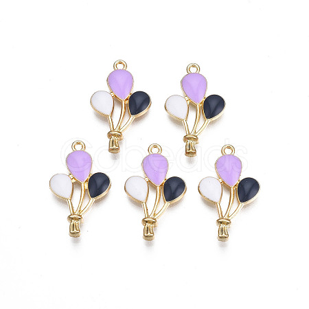 Rack Plating Alloy Enamel Pendants LS-ENAM-N055-089B-1