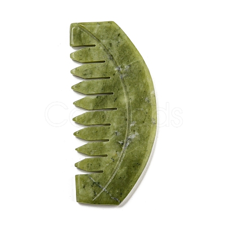 Natural Xiuyan Jade Massage Combs AJEW-K045-01A-1