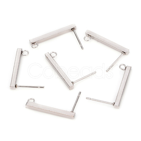 Non-Tarnish 304 Stainless Steel Stud Earring Findings STAS-L244-14B-P-1