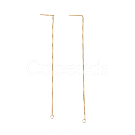 Ion Plating(IP) 304 Stainless Steel Stud Earring Finding X-STAS-E161-07G-1