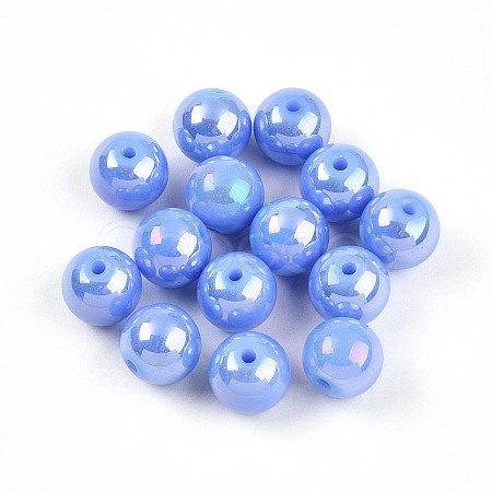 Electroplate Pearlized Glass Pearl Beads EGLA-T021-14C-05-1