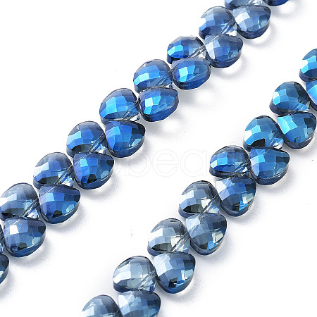 Electroplate Triangle Glass Beads Strands EGLA-A036-11A-FR02-1