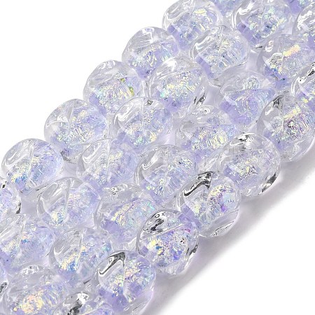 Handmade Foil Lampwork Beads Strands FOIL-C002-01A-1