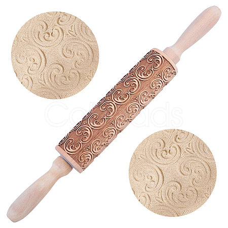 Wooden Rolling Pin AJEW-WH0609-909C-1