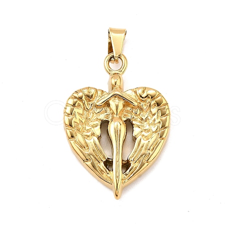 Goddess with Wing 304 Stainless Steel Pendants STAS-M121-04G-1