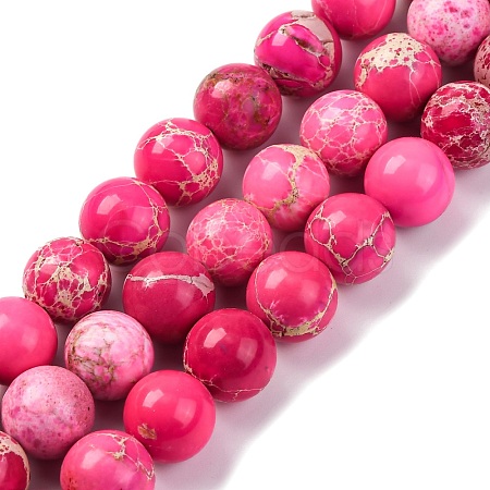 Dyed Natural Regalite/Imperial Jasper/Sea Sediment Jasper Beads Strands X-G-B124-C03-02-1