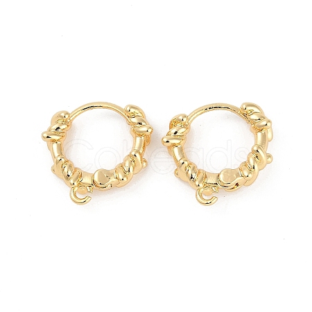 Brass Hoop Earring Findings KK-U043-16G-1