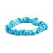 Synthetic Turquoise Chips Beads Stretch Bracelet for Women, Inner Diameter: 1-7/8~2 inch(4.8~5cm)