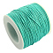 Waxed Cotton Thread Cords, Aquamarine, 1mm, about 10.93 yards(10m)/roll