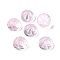 Transparent Spray Painted Glass Beads, Steamed Stuffed Bun Shape, Pearl Pink, 12x8mm, Hole: 1.2mm