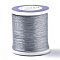 Nylon 66 Coated Beading Threads for Seed Beads, Dark Gray, 0.1mm, about 54.68 yards(50m)/roll