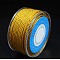 Round Nylon Cords, Milan Cords/Twisted Cords, Goldenrod, 1.5mm, about 25.15 yards(23m)/roll