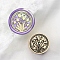 Wax Seal Brass Stamp Head, for Wax Seal Stamp, Flower, 15x15mm, Hole: 7mm