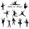 PVC Wall Stickers, Wall Decoration, Dancer Pattern, 390x800mm, 2pcs/set