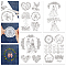 4 Sheets 11.6x8.2 Inch Stick and Stitch Embroidery Patterns, Non-woven Fabrics Water Soluble Embroidery Stabilizers, Wedding, 297x210mmm