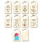 Wood Baby Closet Size Dividers, Baby Clothes Organizers, from Newborn to Toddler, Star, 100x180x2.5mm, 10pcs/set