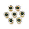 Sew on Rhinestone, Transparent Glass Rhinestone, with Iron Prong Settings, Faceted, Flower, Emerald, 9x4mm, Hole: 1.2mm