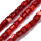 Natural Trochid Shell/Trochus Shell Bead Strands, Dyed, Column, FireBrick, 3.5x3.5mm, Hole: 1mm, about 111~117pcs/strand, 15.35 inch~15.94 inch(39~40.5cm)