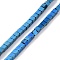 Electroplated Non-magnetic Synthetic Hematite Beads Strands, Cube, Blue Plated, 1.5x1.5x1.5mm, Hole: 0.5mm, about 257~260pcs/strand, 15.59~15.75(39.6~40cm)