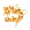 304 Stainless Steel Stud Earring Settings, Rhinestone Settings, for Pointed Back Rhinestone, Golden, 8mm, Pin: 0.8mm, Fit for 7mm Rhinestone