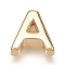 Brass Charms, for Personalized Name Necklace Making, Long-Lasting Plated, Real 18K Gold Plated, Letter.A, A: 8.5x8x3mm, Hole: 0.8mm