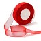 Sheer Organza Ribbon, Wide Ribbon for Wedding Decorative, Red, 1 inch(25mm), 250Yards(228.6m)