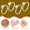 40Pcs Adjustable Alloy Rhinestone Finger Rings for Women RJEW-SP0001-02RG-3