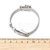 304 Stainless Steel Watch Band Chain Bracelets for Women Men BJEW-P386-09P-C-5