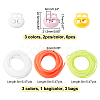 6Pcs 3 Colors Oval 2-Hole Plastic POM Cord Locks FIND-OC0003-23B-2