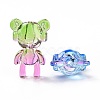 Two Tone Transparent Acrylic Beads X-OACR-P011-11A-3
