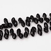 Faceted Teardrop Glass Beads Strands GLAA-J067-A02-1