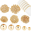 500Pcs 5 Styles Rack Plating Brass Beads KK-BBC0023-24G-1