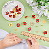 20Pcs Poppy Alloy Enamel Brooch JEWB-FG0001-67-3