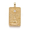 Brass Micro Pave Clear Cubic Zirconia Pendants ZIRC-Z004-01B-1