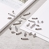 90Pcs 6 Style 304 Stainless Steel Slide On End Clasp Tubes STAS-YW0001-20-8