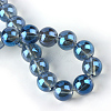 Electroplate Glass Beads Strands EGLA-Q062-8mm-A14-3