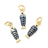 Brass Micro Pave Cubic Zirconia Pendants KK-Z147-03G-01-1