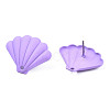 Spray Painted Iron Stud Earring Findings IFIN-N008-018B-3